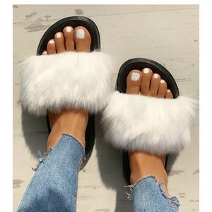 Fluffy slippers
